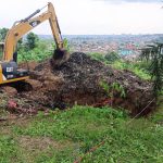 Area Tempat Pembuangan Akhir (TPA) Cicabe, Kota Bandung yang dijadikan solusi sementara penampungan sampah.