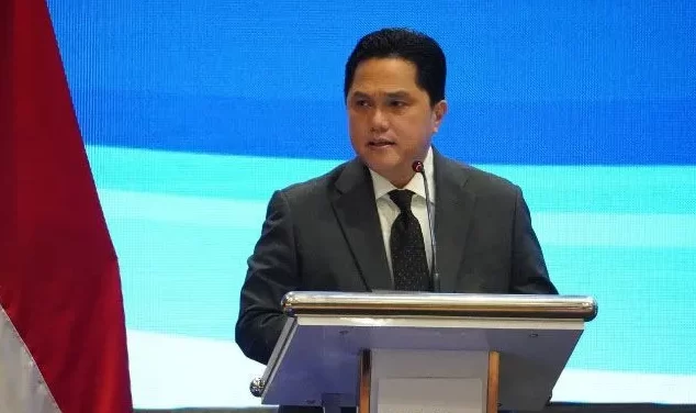 Ketum PSSI, Erick Thohir sampaikan harapan digelarnya FIFA Match Day, laga tim nasional sepak bola Indonesia lawan Argentina. ANTARA/Kementerian BUMN.