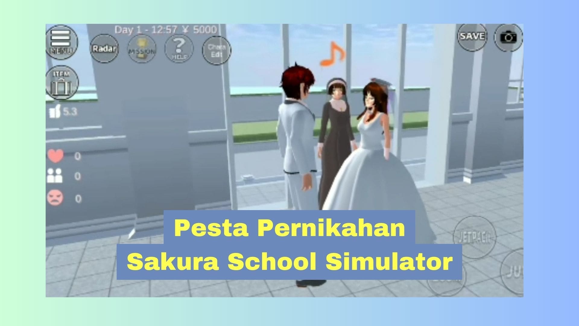 Ilustrari Cara Menikah di Sakura School Simulator/ Tangkap Layar TikTok