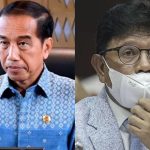 Presiden Jokowi memberikan tanggapannya soal ditetapkannya Menkominfo, Jhonny G Plate sebagai tersangka dalam kasus dugaan korupsi. Kolase foto Instagram/@jokowi dan ANTARA/Dhemas Reviyanto.