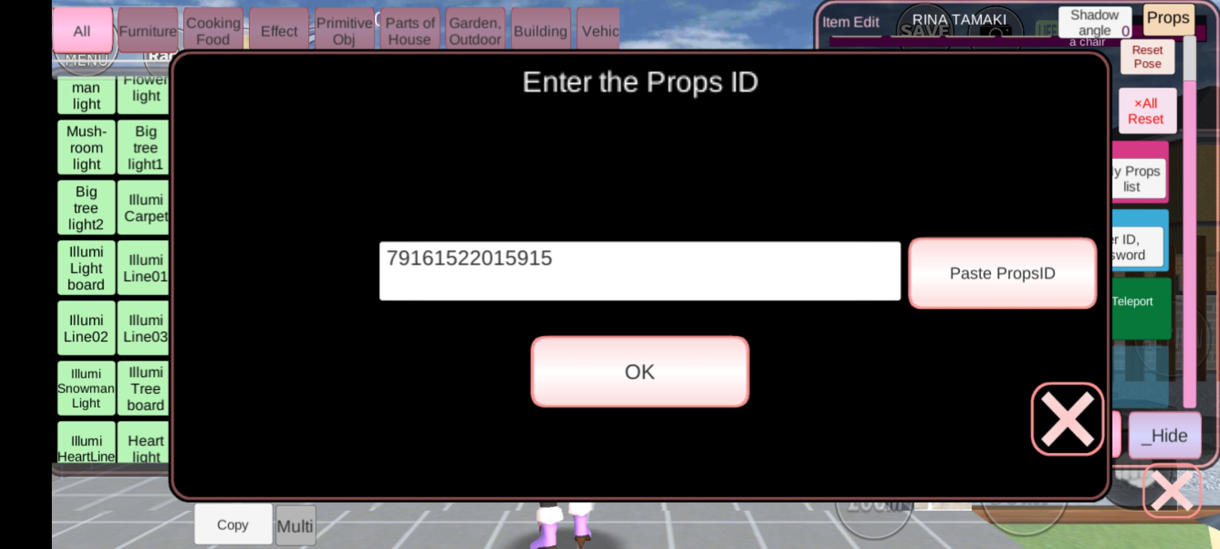Langkah 5 Masukkan ID/ Tangkap Layar Game Sakura School Simulator