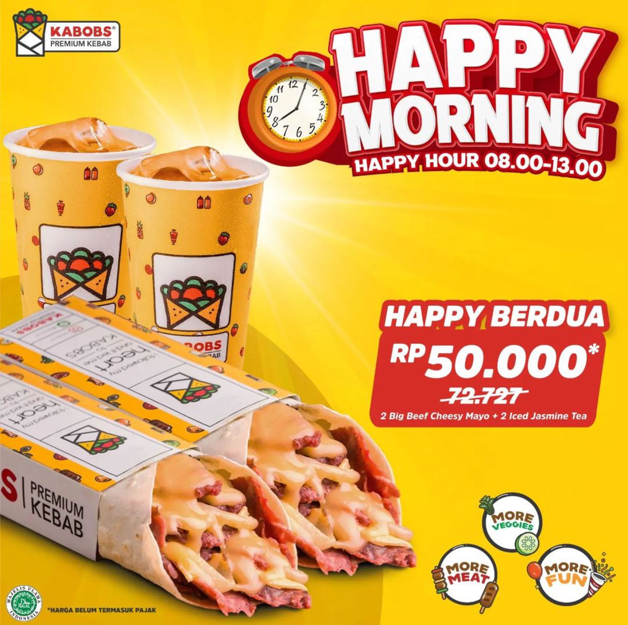 Promo Happy berdua Dari KABOBS, Cuma Abis 50K!