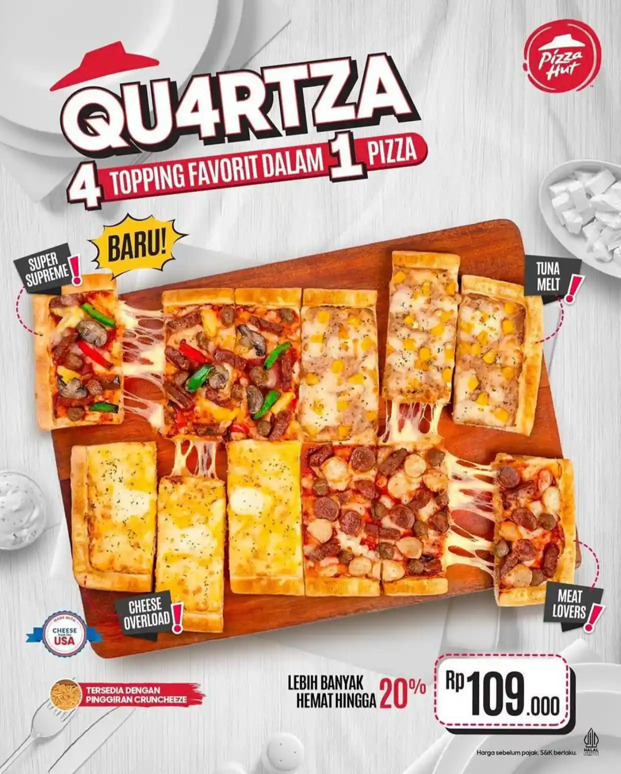 Promo Pizza Hut, Nikmati Kelezatan 4 Topping Dalam 1 Pizza Ini!