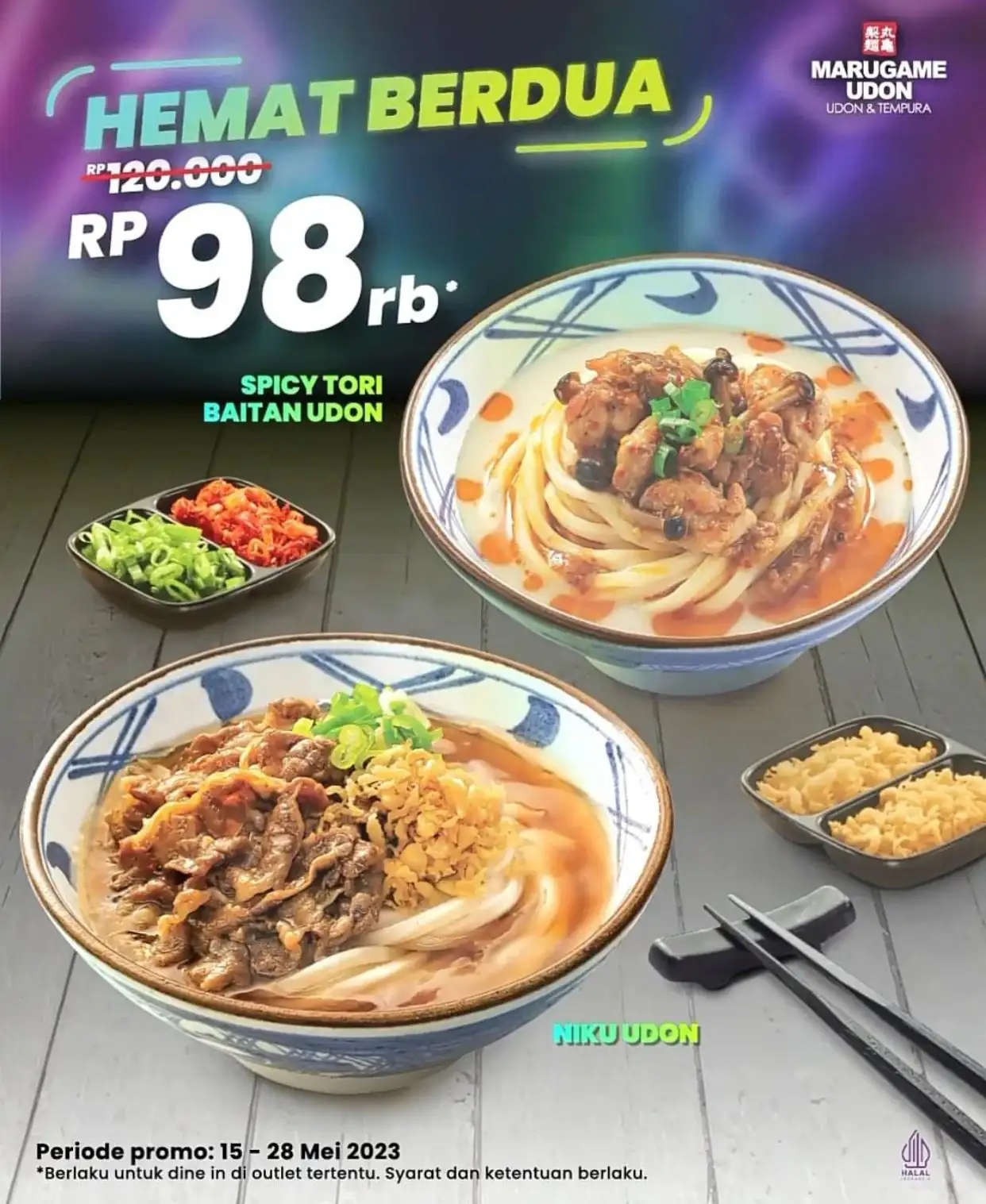 Promo MARUGAME UDON, Hemat Berdua Dengan Promo Ini!