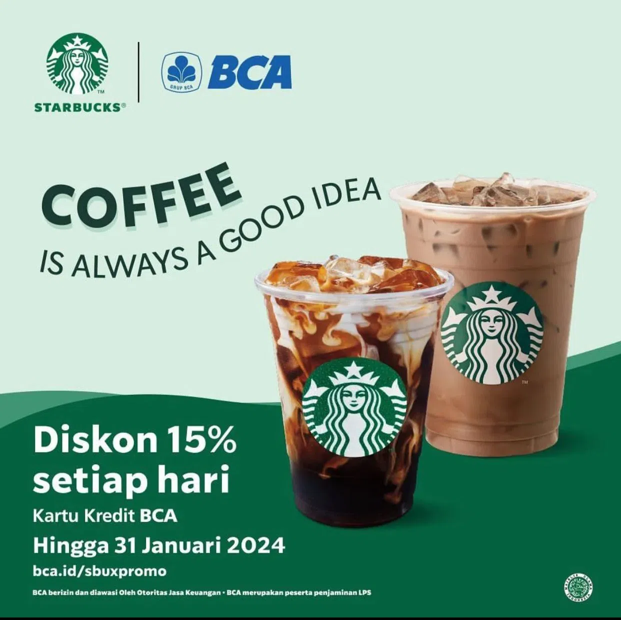 Promo BCA, Klaim Diskon 15% STARBUCKS Berikut Ini!