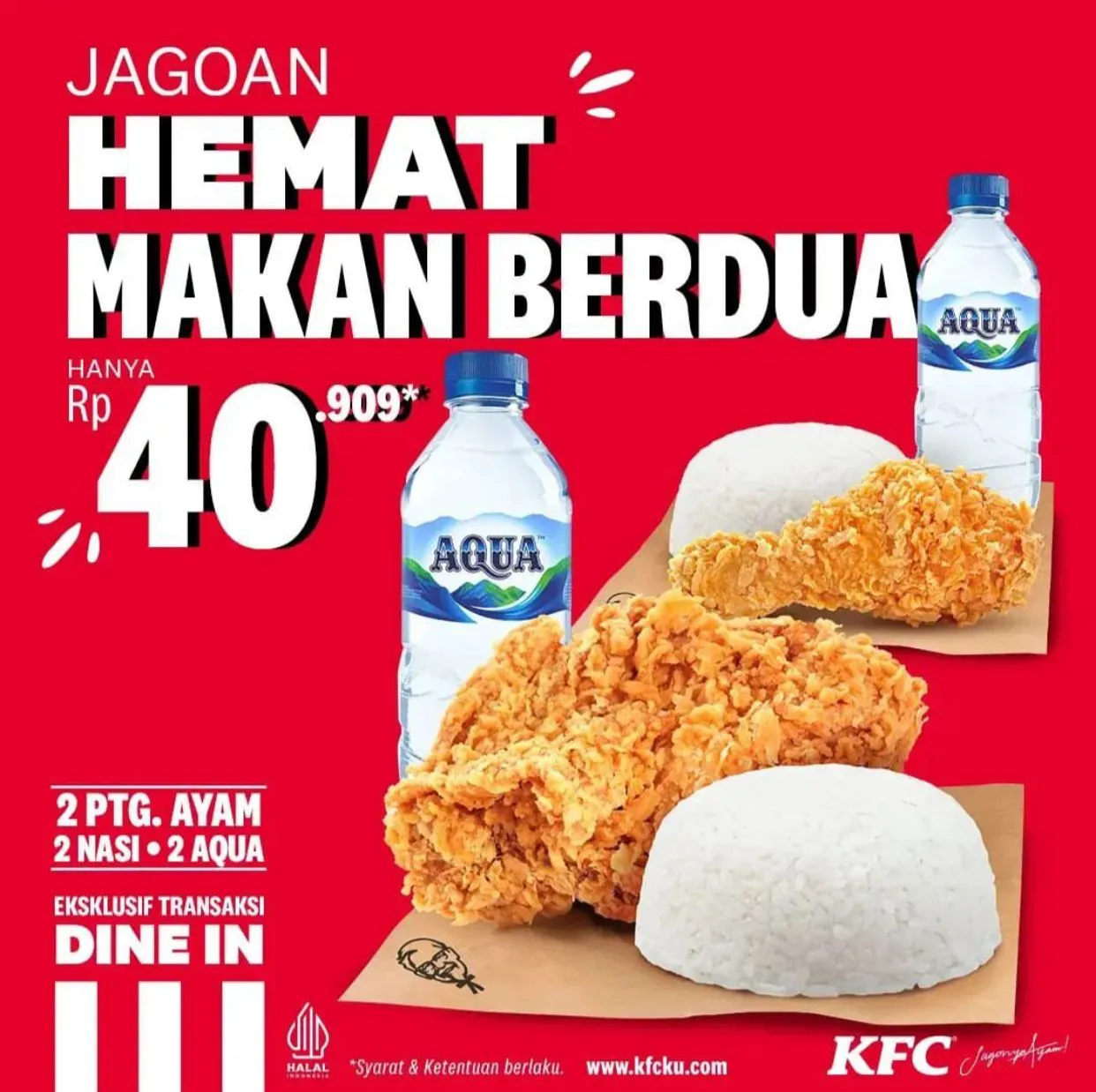 Promo KFC, Hemat Makan Berdua Cuma Rp 40.000 Aja!