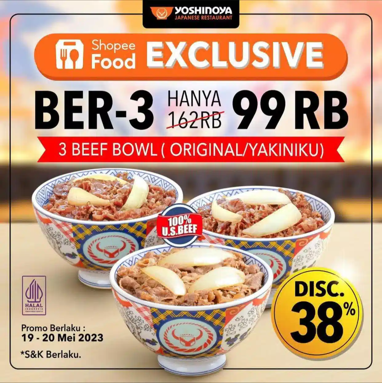 Bisa Hemat Ber-3 dengan Promo Yoshinoya Berikut Ini!