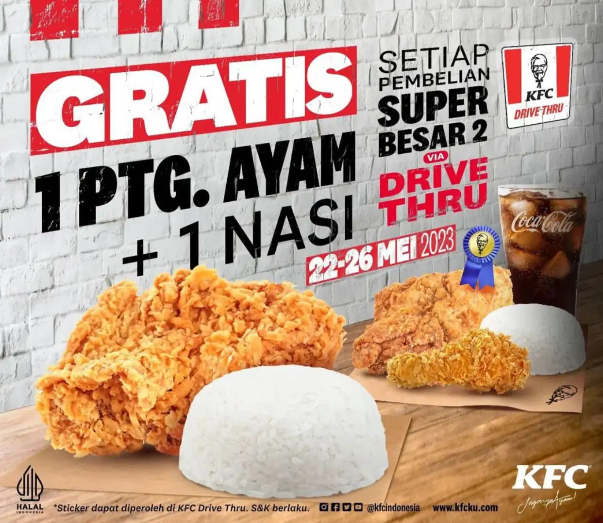 Promo KFC Bisa Dapat Gratis Ayam Via Pembelian Ini, Cek!