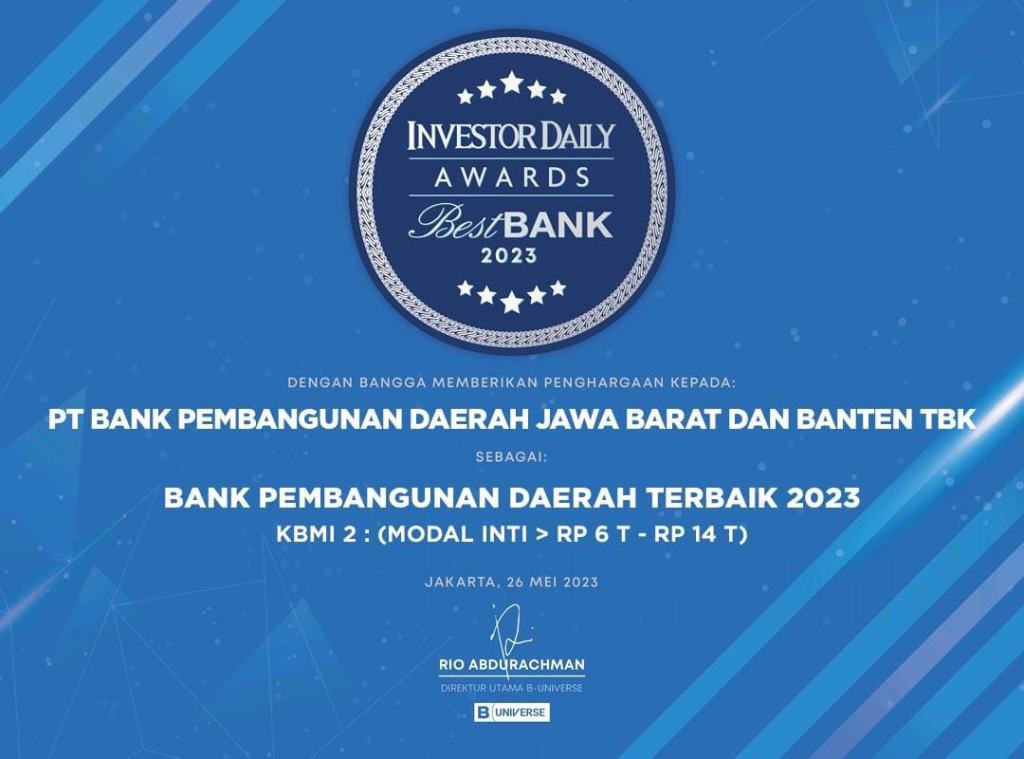 bank bjb raih Best Bank 2023