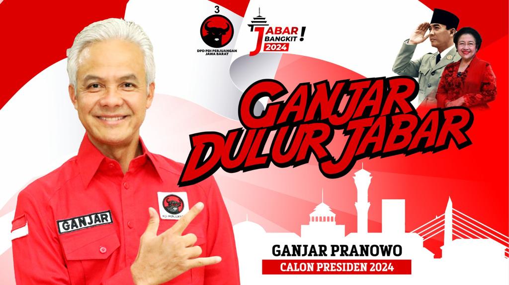 Calon Presiden Ganjar Pranowo akan hadir di Kota Bandung dengan salah satu agenda konsolidasi kekuatan tiga pilar PDI Perjuangan Jabar, Minggu (14/5).