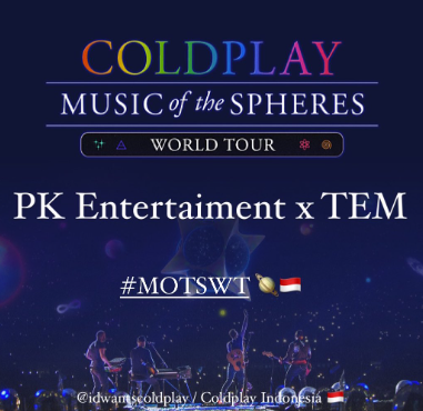 Penjualan Tiket Konser Coldplay di Indonesia Dibagi Dua Periode