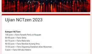 Tangkapan Layar Link Ujian NCTzen 2023