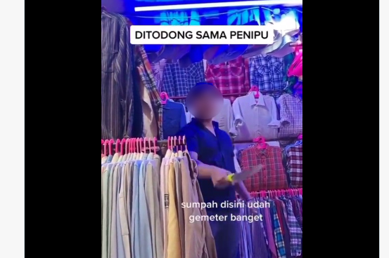 Pedagang di Pasar Gedebage yang Viral Acungkan Pisau ke Pembeli Diburu Polisi
