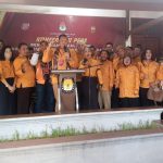 Bacaleg Partai Hanura usai menggelar konferensi pers di kantor KPU Kota Bogor, Kamis (11/5). (Yudha Prananda / Jabar Ekspres)