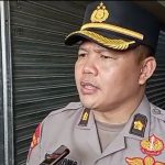 Kabags Ops Polresta Bandung Kompol Sungkowo saat menjelaskan mengenai relokasi pedagang Pasar Banjaran. (AGI/JABAREKSPRES)
