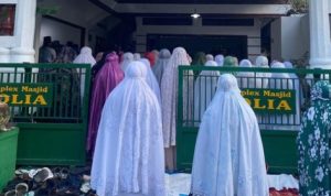 Pelaksanaan Sholat Idul Adha jamaah Aolia di Gunung Kidul. (dok Polsek Panggang)