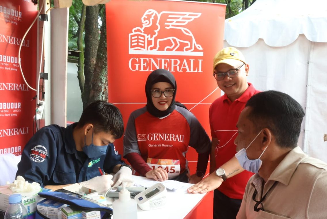 PT Asuransi Jiwa Generali Indonesia (Generali Indonesia) ambil bagian sebagai offocial patner Borobudur Marathon 2023.