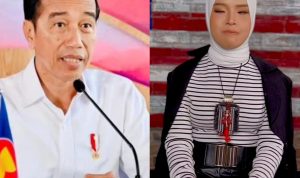 Presiden Jokowi memberikan apresiasi kepada Putri Ariani, peraih Golden Buzzer dalam ajang pencarian bakat America's Got Talent. Kolase Instagram/@jokowi dan @arianinismaputri.