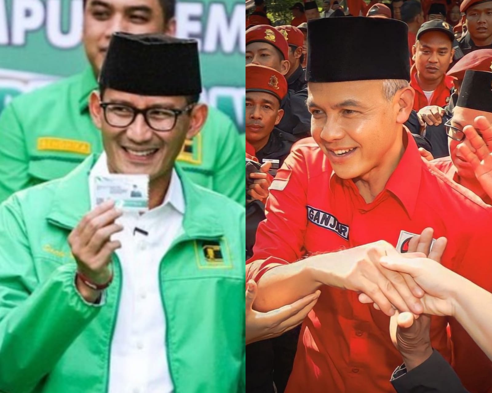 Sandiaga Uno direkomendasikan oleh PPP sebagai bakal Cawapres mendampingi Capres PDIP, Ganjar Pranowo dalam Pemilu 2024 mendatang. Kolase foto Instagram/@sandiuno dan @ganjar_pranowo.