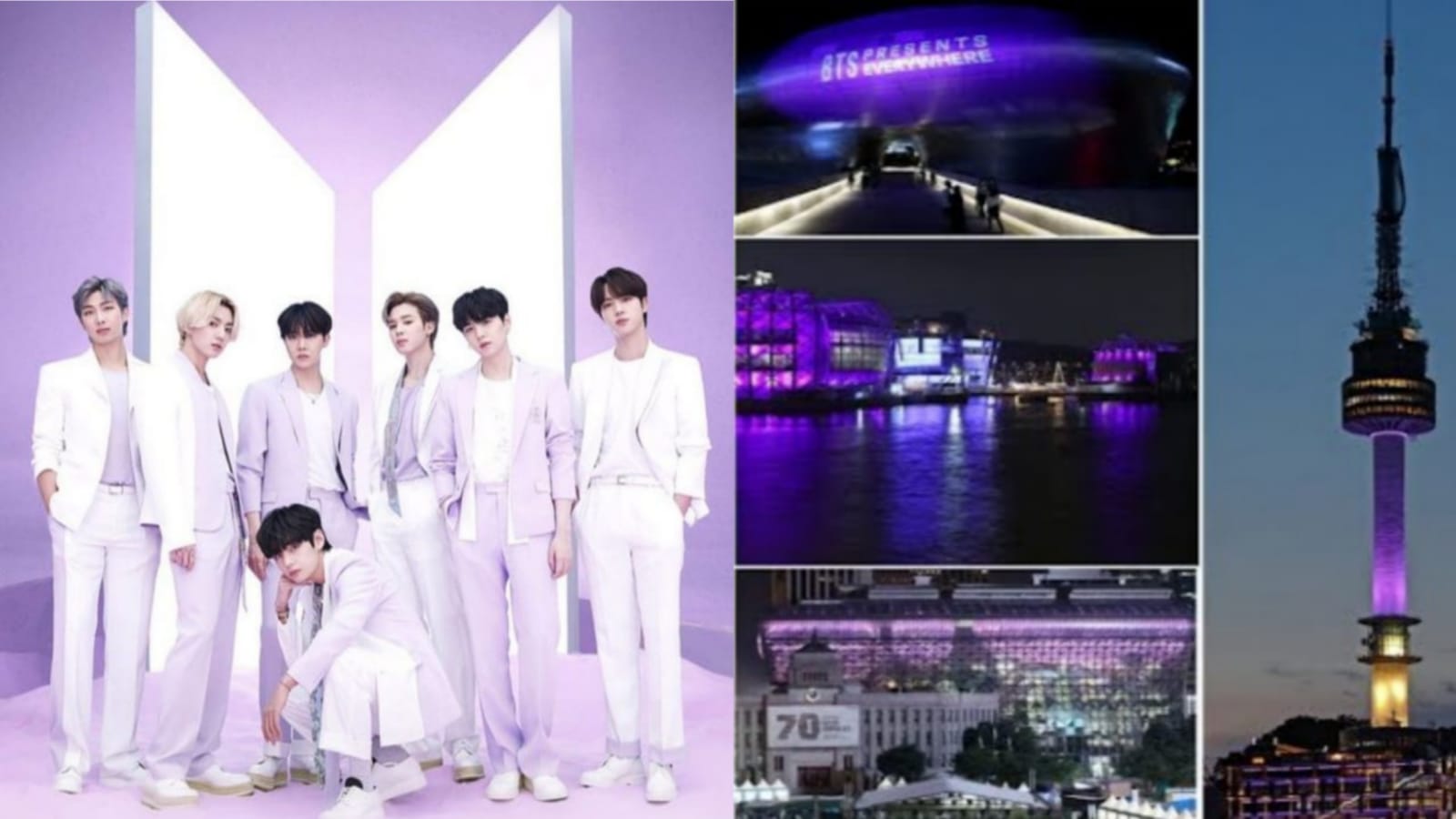 Rayakan Ulang Tahun BTS ke-10, Kota Seoul Berubah Menjadi Warna Ungu