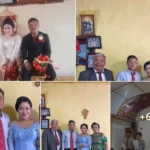 Proses pernikahan yang terjadi pada istri yang kabur sehari setelah pernikahan di Samosir. (facebook encis tamba)