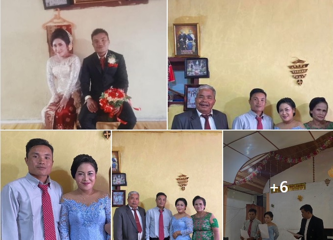Proses pernikahan yang terjadi pada istri yang kabur sehari setelah pernikahan di Samosir. (facebook encis tamba)