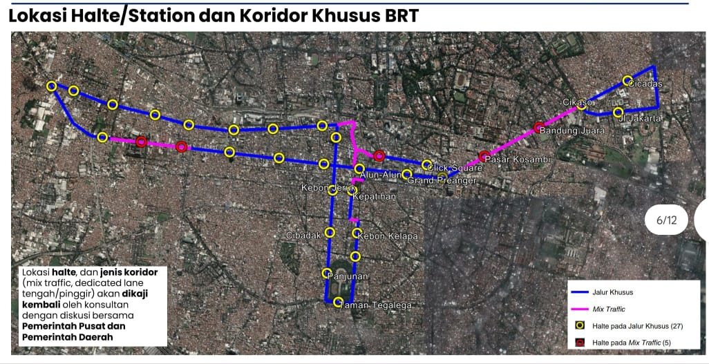 Rute BRT Bandung Raya di Kota Bandung