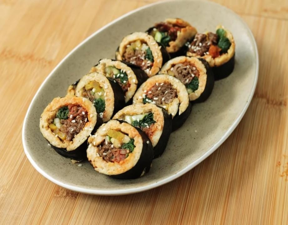 Resep Oat Beef Bulgogi Gimbap Sehat Tinggi Serat untuk Keluarga