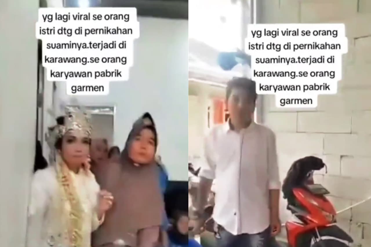 Viral di TikTok Istri Sah Gerebek Suami yang Menikah Lagi di Karawang!
