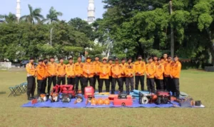 BPBD Kabupaten Bogor membantu evakuasi 8 penambang emas yang terjebak di dalam lubang tambang emas rakyat Banyuwangi, Jawa Tengah. ANTARA/HO-Humas Pemkab Bogor.