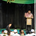 Solat Idul Adha yang diselenggarakan oleh Masjid Darussalam Taman Cimanggu, diimami oleh Damanhuri dan Khutbah disampaikan oleh Ketua DPRD Kota Bogor, Atang Trisnanto. / Istimewa