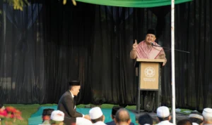 Solat Idul Adha yang diselenggarakan oleh Masjid Darussalam Taman Cimanggu, diimami oleh Damanhuri dan Khutbah disampaikan oleh Ketua DPRD Kota Bogor, Atang Trisnanto. / Istimewa