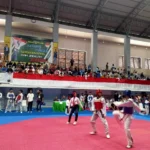 Kejaksaan Negeri (Kejari) Depok, Jawa Barat gelar turnamen Taekwondo Cup 2023 diikuti ratusan pelajar tingkat SD, SMP, dan SMA se-Kota Depok. Jabar Ekspres/Rubiakto.