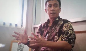Ketua Panitia Seleksi pendaftaran calon Direktur Utama Perumda BPR Bank Kota Bogor Periode 2023-2023, Hanafi. (Yudha Prananda / Jabar Ekspres)