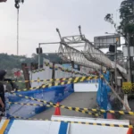 Kementerian PUPR targetkan jembatan Cikereteg, Bogor, Jawa Barat dapat kembali beroperasi pada 15 Juli 2023. Jabar Ekspres/Sandika Fadilah.