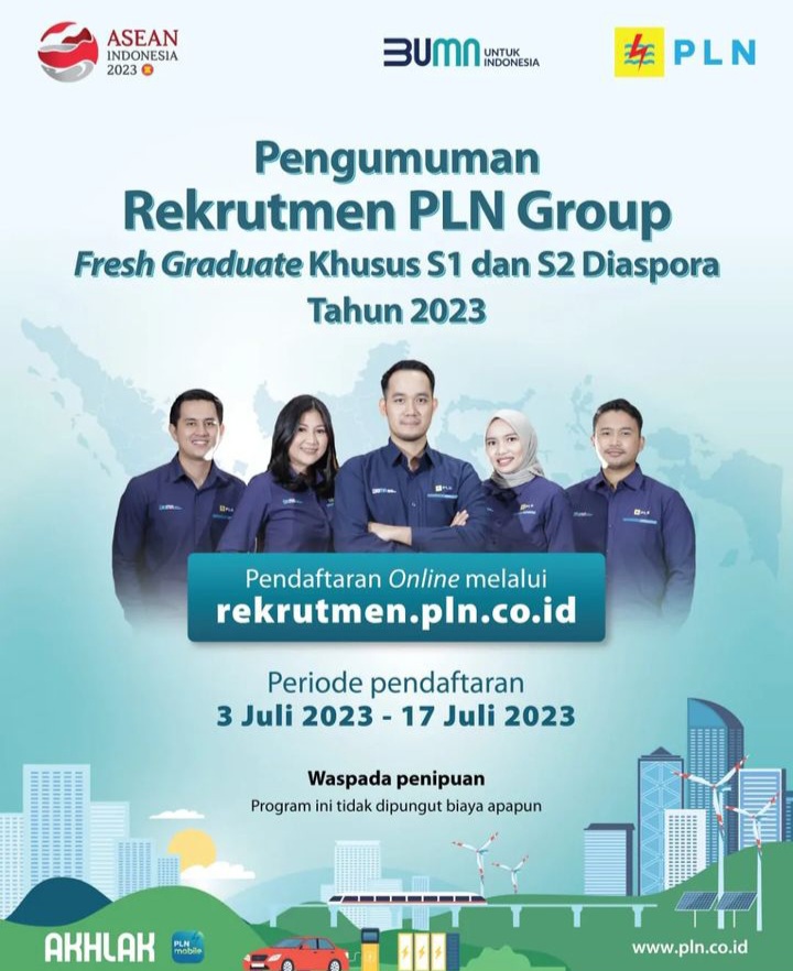 PLN Resmi Buka Lowongan Kerja 2023 bagi Diaspora, Peluang Emas bagi Kaum Freshgraduated!