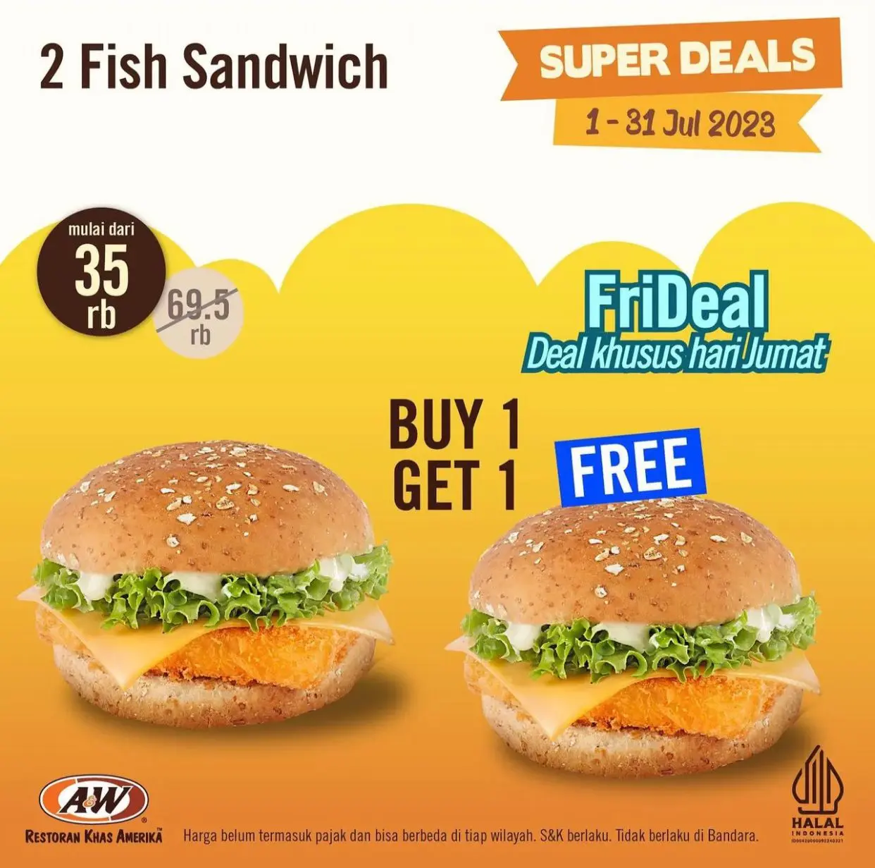 Promo Super Deals A&W, Dapatkan Buy 1 Get 1 Sekarang Juga!