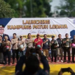 Satlantas Polresta Bogor Kota usai meluncurkan Kampung Patuh Lodaya disalahsatu taman, Jalan Sempur Kaler, Kelurahan Sempur, Kecamatan Bogor Tengah, Selasa (11/7). (Yudha Prananda / Jabar Ekspres)