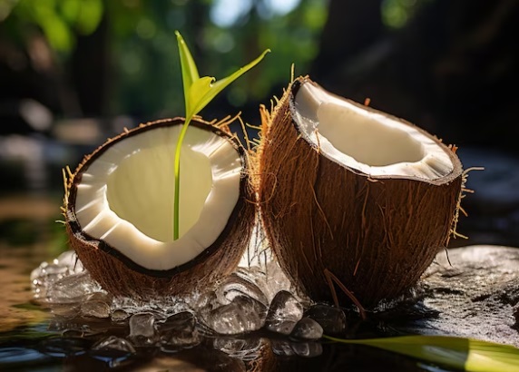 Ilustrasi manfaat dari air kelapa untuk kecantikan dan kesehatan kulit wajah. (freepik)