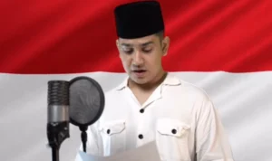 Tangkapan layar video Syakir Daulay yang membacakan teks proklamasi. (instagram @syakirdaulay)