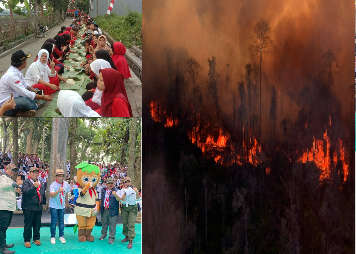 KILAS KEMARIN: Warga Cidurian Utara Botram Massal Sepanjang 400 Meter Meriahkan HUT RI hingga Kebakaran Hutan di Jambi yang Melahap 229 Hektar