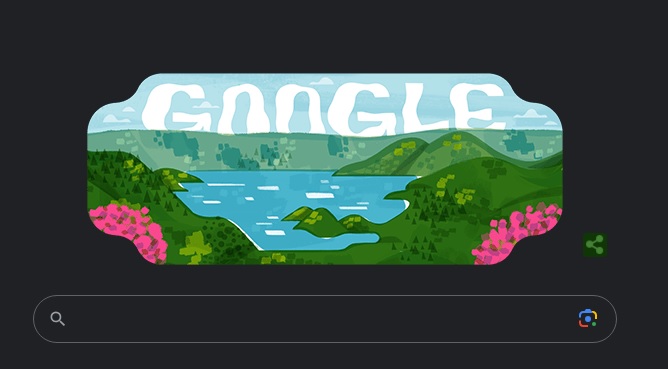 Danau Toba Jadi Google Doodle/ Tangkap Layar Google.com