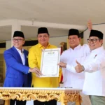 Ketua Umum Partai Gerindra, Prabowo Subianto diusung sebagai Capres di Pilpres 2024 oleh Partai Amanat Nasional (PAN) dan Partai Golkar. Tim media Prabowo Subianto.