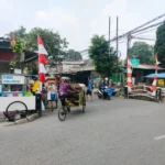 Jalan Cilobak, Cinere, Depok, Jawa Barat yang menjadi tempat tawuran warga pada Senin, 7 Agustus 2023. Jabar Ekspres/Rubiakto.