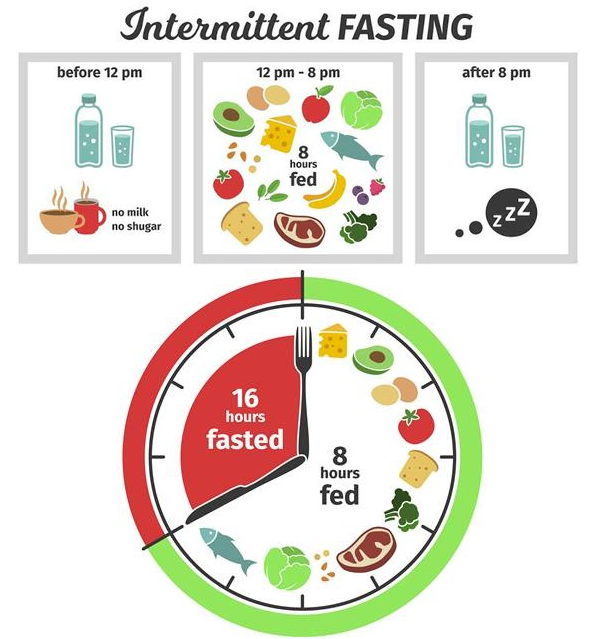 Ilustrasi Gambaran Diet Intermittent Fasting