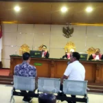 Majelis Hakim membongkar soal surat izin ilegal Yana Mulyana Cs ke Thailand dalam sidang lanjutan kasus suap Bandung Smart City. Jabar Ekspres/Sandi Nugraha.