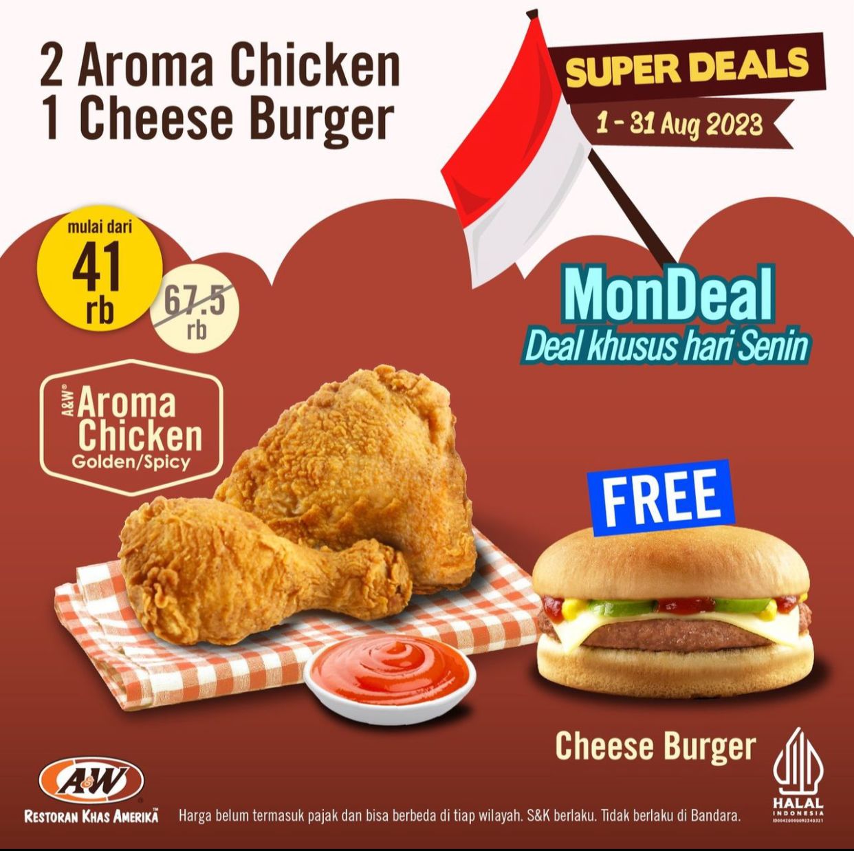 Promo A&W, Nikmati Kelezatan Super Deals Khusus MonDeal!