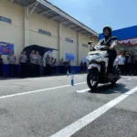 Kepolisian Jawa Barat Mulai Resmikan Ujian Praktek SIM Baru menggunakan Sirkuit Baru dan Tidak Zig Zag. Foto Agi Jabar Ekspres