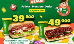 Promo Subway Hari Ini, Ikuti Ketentaun Dalam Fomo Deals Kali Ini!