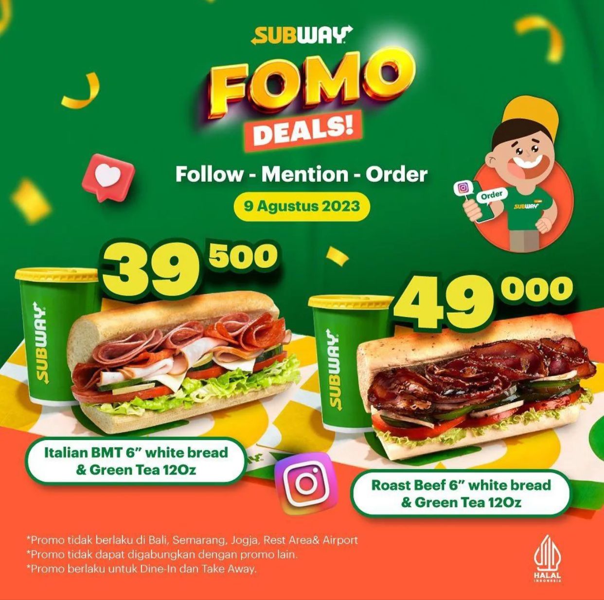 Promo Subway Hari Ini, Ikuti Ketentaun Dalam Fomo Deals Kali Ini!